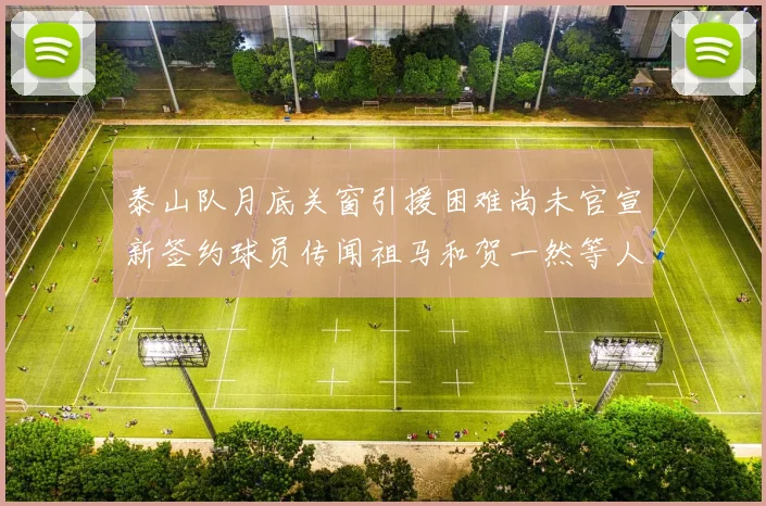 泰山队月底关窗引援困难尚未官宣新签约球员传闻祖马和贺一然等人